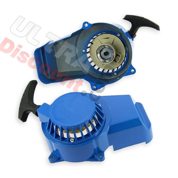 Avviamentoper mini moto supermotard a strappo in alluminio + Pignone in alluminio - Azul, Ricambi pocket supermoto