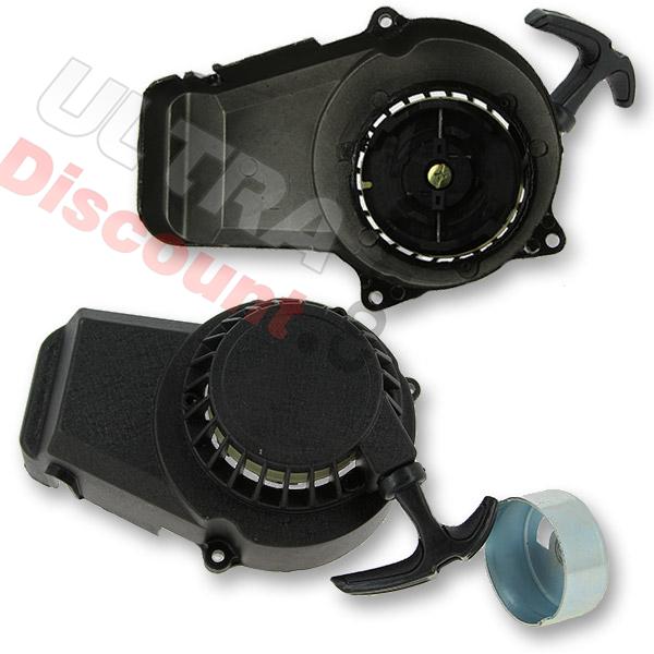 Avviamento in alluminio di serie per mini quad con Pignone - Grafite nero, Ricambi mini quad
