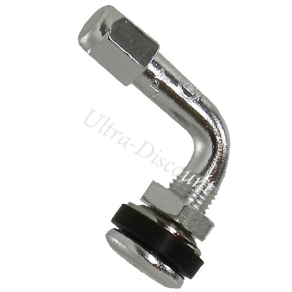 Valvola a gomito per pneumatico Tubeless (chrome), Ricambi Mini Moto