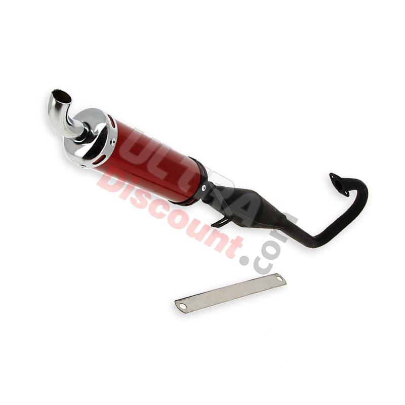 Marmitta Tuning rosso per mini moto (tipo 1), Ricambi Mini Moto