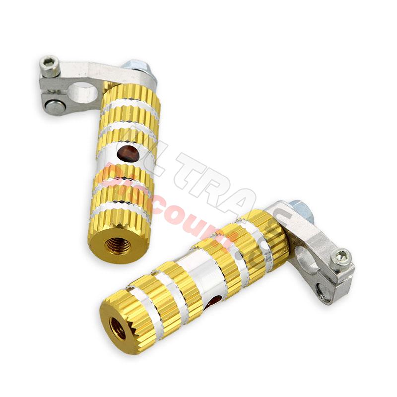 Pedane poggiapiedi in alluminio TAF02 (oro), Ricambi Pocket Blata MT4