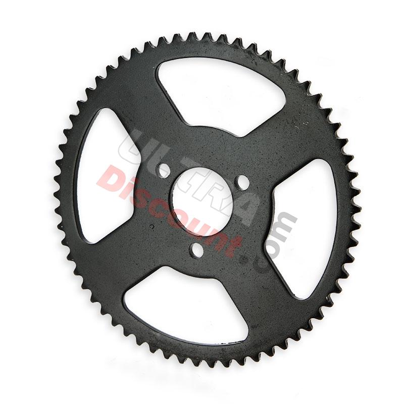 Corona rinforzata per mini moto a 62 denti (passo piccolo), Ricambi Pocket Blata MT4 Corona rinforzata per mini moto a 62 denti (passo piccolo), Ricambi Pocket Blata MT4