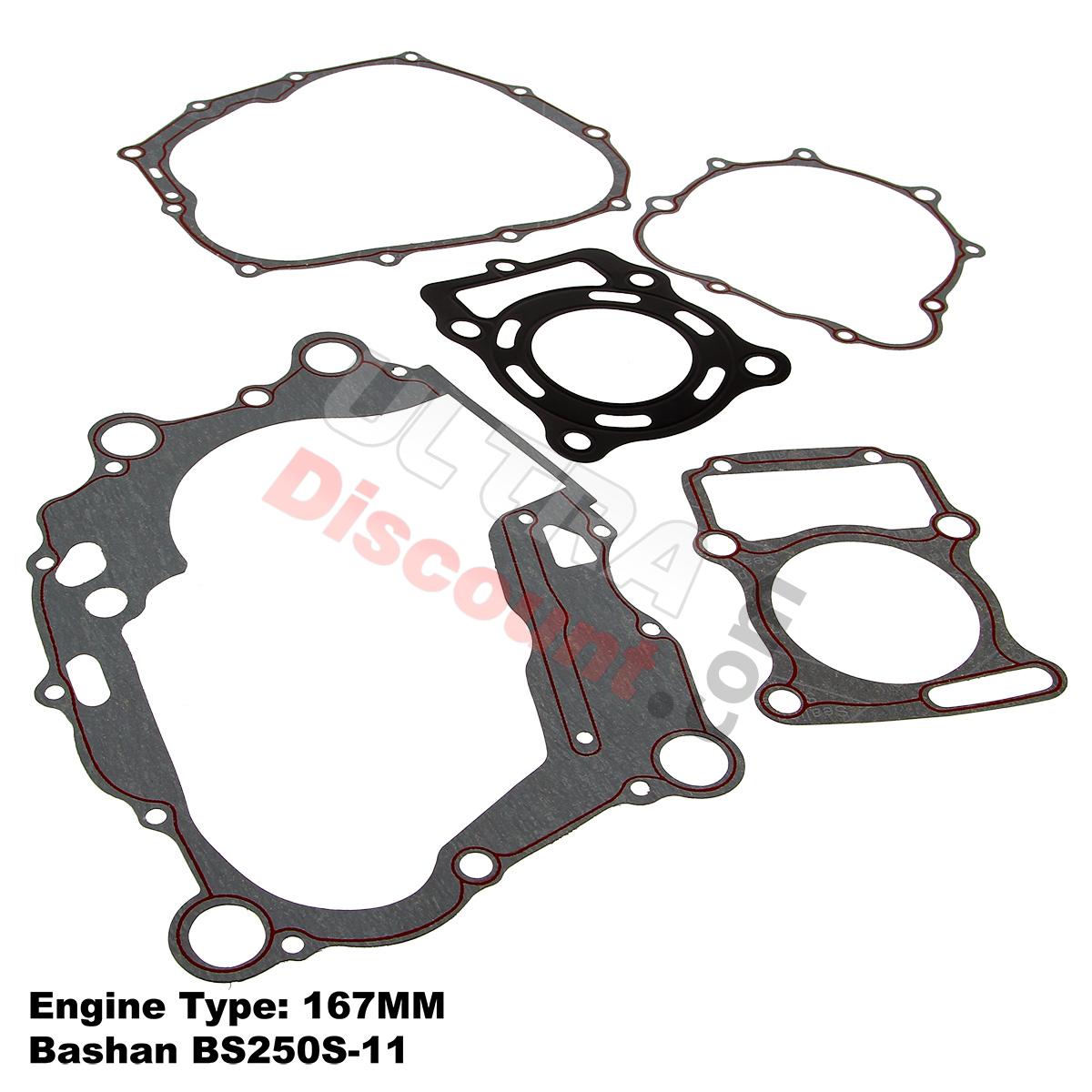 Kit di guarnizioni per Quad Bashan 250cc (BS250S-11), Ricambi quad Bashan 250cc BS250S11