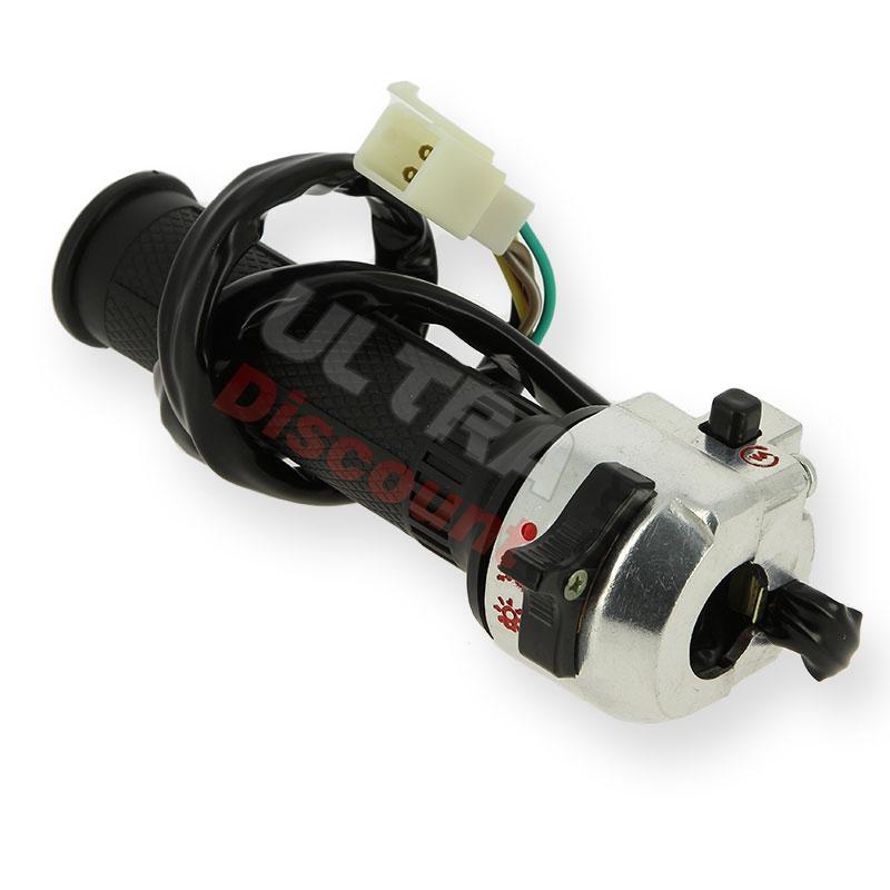 Unità comandi completa destra per Monkey - Gorilla 50cc-125cc (prima 10-2015) - Alluminio, Ricambi Monkey - Gorilla