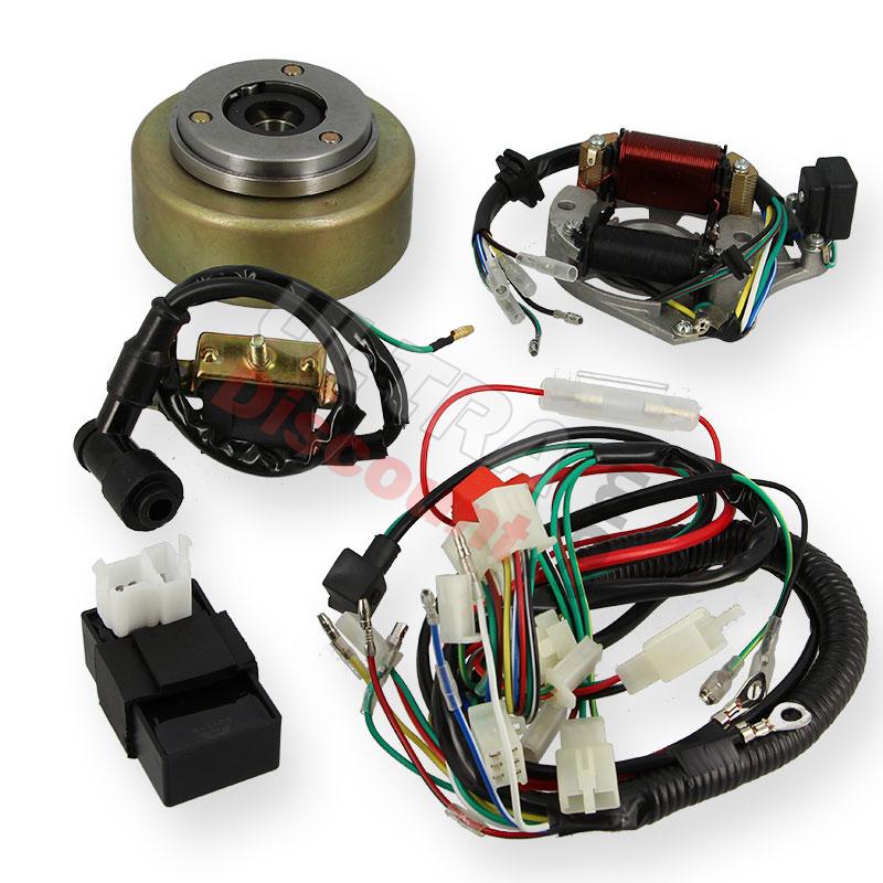 Sistema avviamento completo per Quad 125cc avviamento elettrico, Ricambi Quad 110cc - 125cc