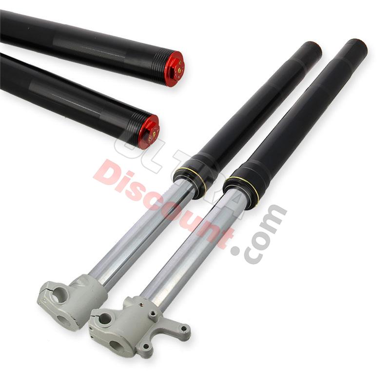Steli forcella di Alte Qualità 735mm, regolazione unica, asse di 12mm - Nero, Ricambi Pit Bike Steli forcella di Alte Qualità 735mm, regolazione unica, asse di 12mm - Nero, Ricambi Pit Bike