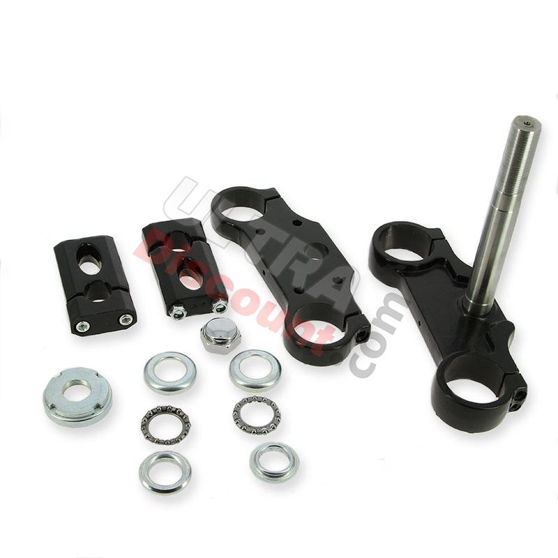 Testa forcella completa 45x48x160 per Pit Bike - NERO, Ricambi Pit Bike