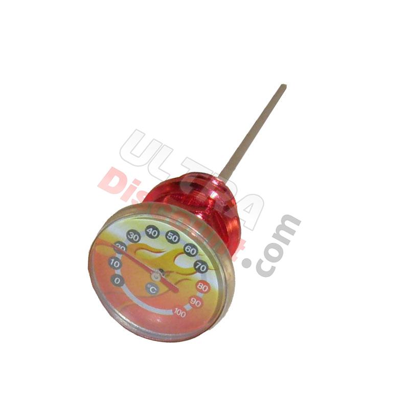Asta per livello olio tuning (rossa) + termometro, Ricambi Pit Bike