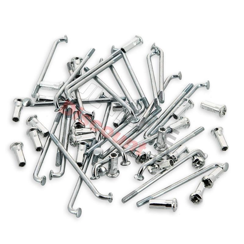 Lotto di 32 raggi + teste per ruote di 14'' per Pit Bike (tipo 2), Ricambi Pit Bike