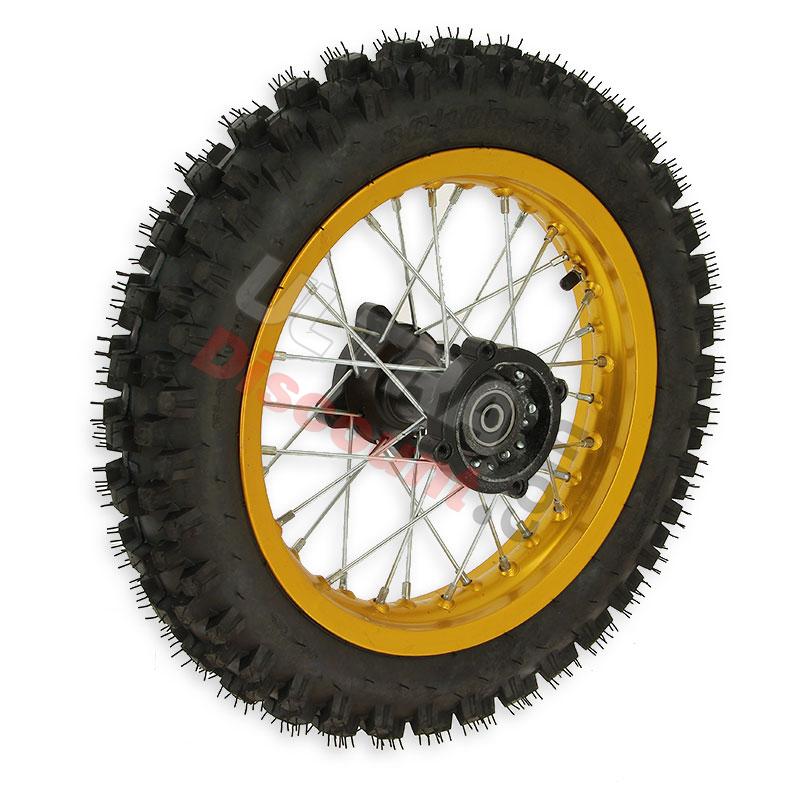 Ruota posteriore 12'' per Pit Bike AGB29 (oro), Ricambi Pit Bike