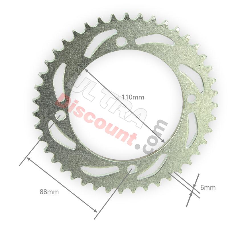 Corona rinforzata a 43 denti per Pit Bike (tipo 4, 420), Ricambi Pit Bike
