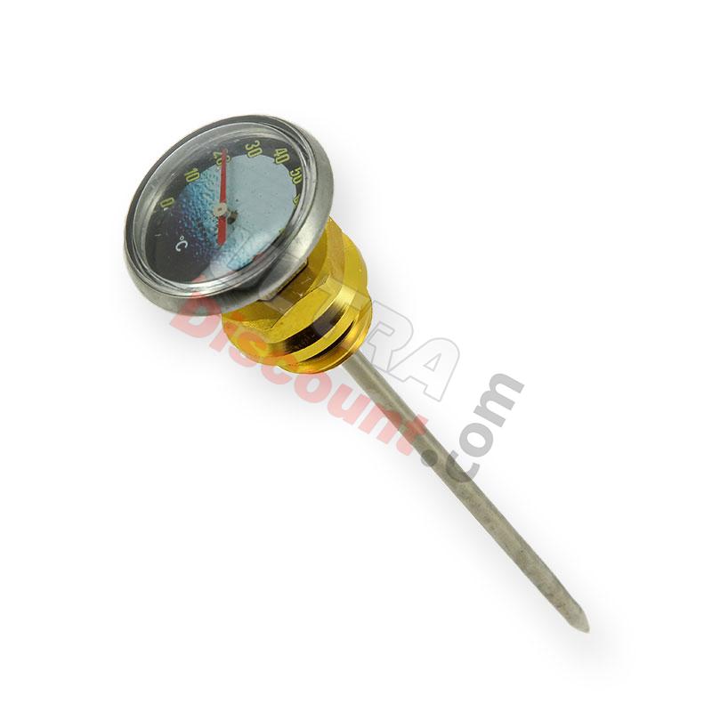 Asta per livello olio tuning (oro) + termometro, Ricambi Pit Bike Asta per livello olio tuning (oro) + termometro, Ricambi Pit Bike