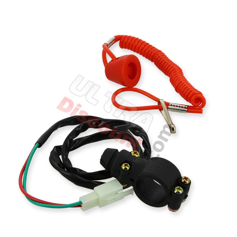 Interruttore spegnimento distacco typo1 Rosso per pocket supermot, Ricambi pocket supermoto
