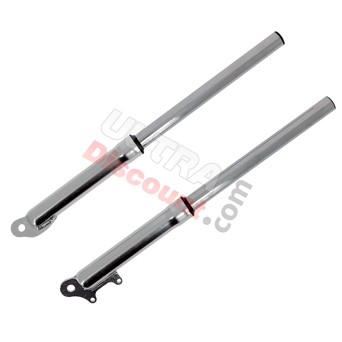 Steli forcella per mini moto Supermotard argento (Tipo 1), Ricambi pocket supermoto