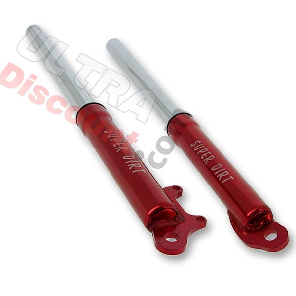 Steli forcella per mini moto Supermotard rosso (Tipo 1), Ricambi pocket supermoto