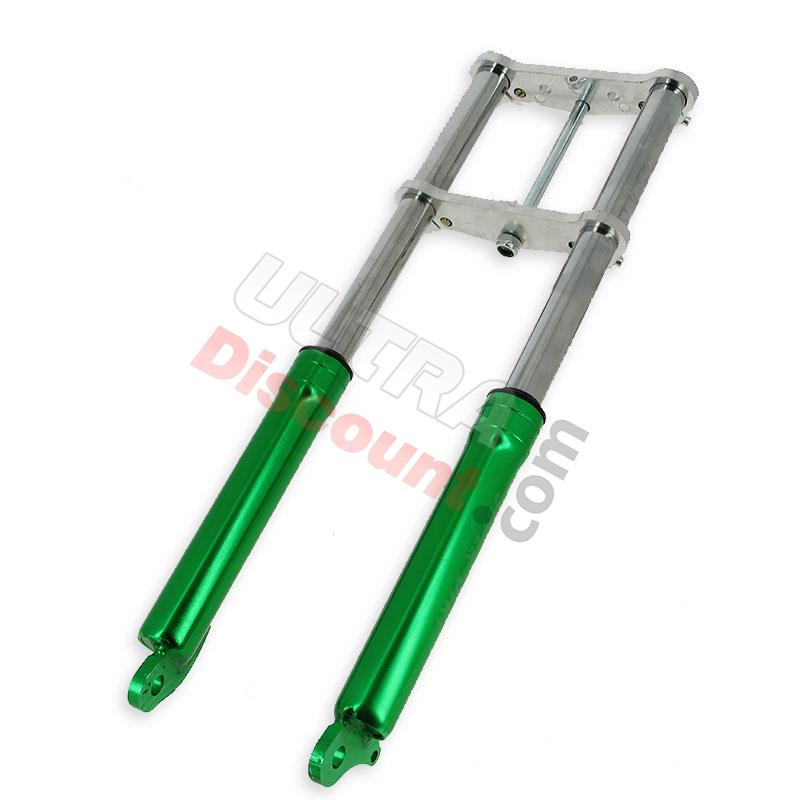 Forcella per mini moto Supermotard verde, Ricambi pocket supermoto Forcella per mini moto Supermotard verde, Ricambi pocket supermoto