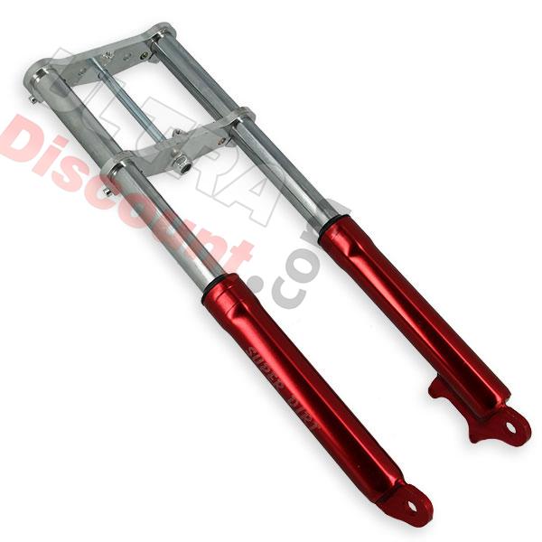 Forcella per mini moto Supermotard rosso, Ricambi pocket supermoto