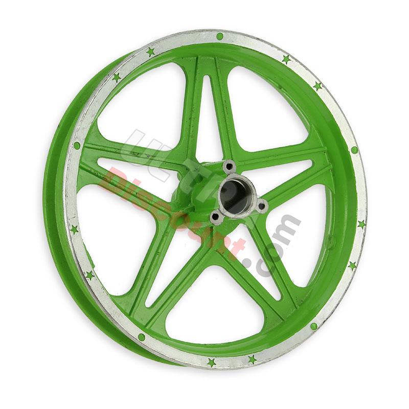 Cerchio anterior verde per mini moto cross (10'', tipo 1), Ricambi Dirt Nitro