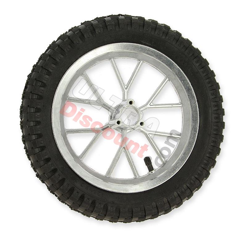 Ruota posteriore completa per mini moto cross (8'' alu), Ricambi Mini moto cross