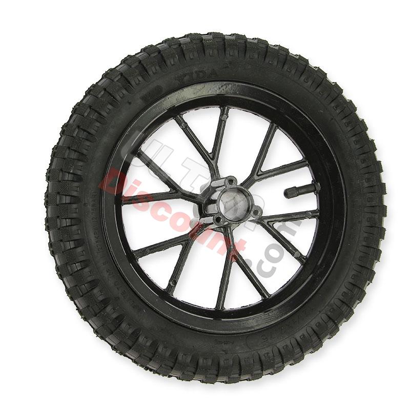 Ruota anteriore completa per mini moto cross (8'' nero), Ricambi Mini moto cross Ruota anteriore completa per mini moto cross (8'' nero), Ricambi Mini moto cross