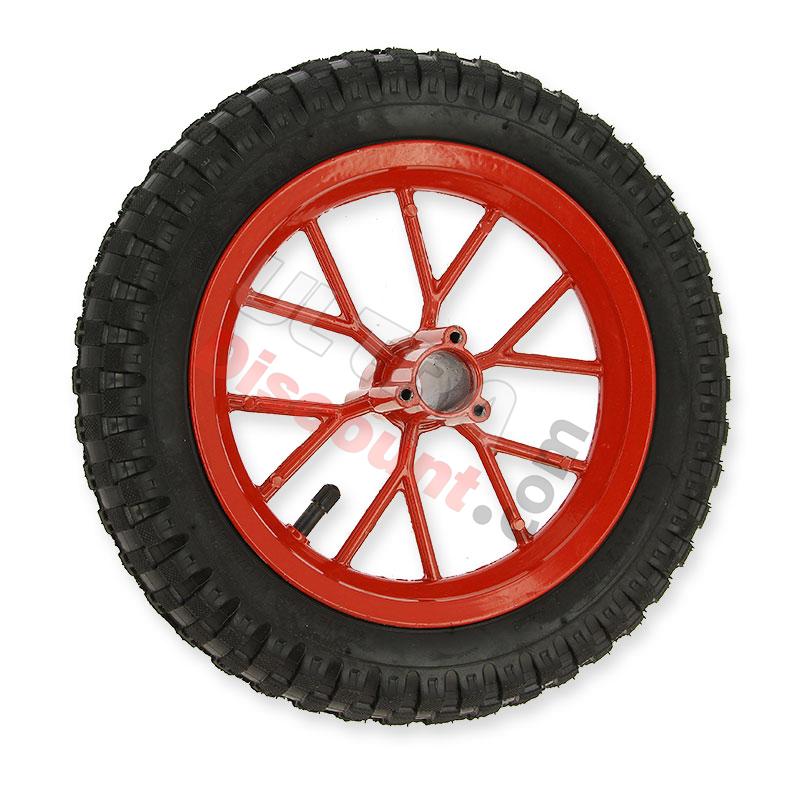 Ruota anteriore completa per mini moto cross (8'' rosso), Ricambi Mini moto cross Ruota anteriore completa per mini moto cross (8'' rosso), Ricambi Mini moto cross