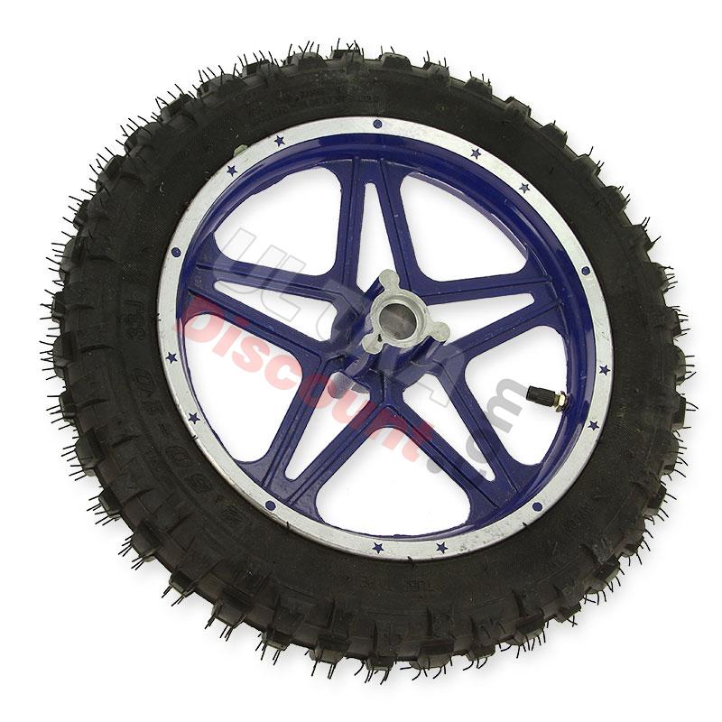 Ruota anteriore completa blu per mini moto cross (10'', tipo 1), Ricambi Mini moto cross
