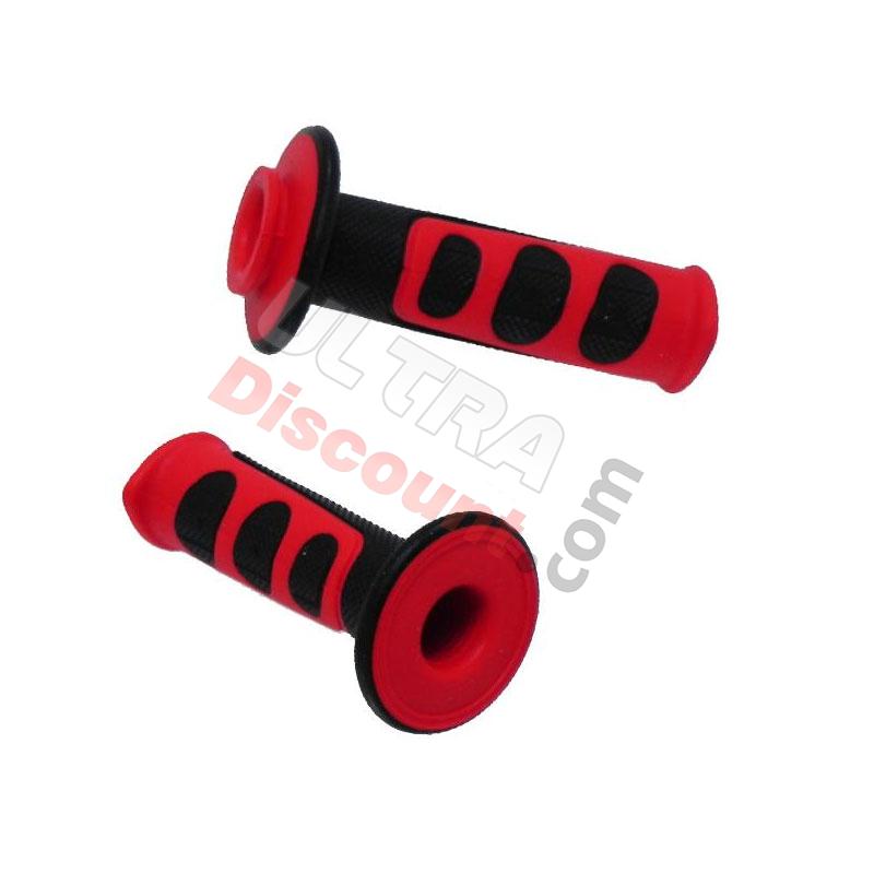 Coppia manopole Grip (Rosso-Nero) Pocket Cross, Ricambi Mini moto cross Coppia manopole Grip (Rosso-Nero) Pocket Cross, Ricambi Mini moto cross
