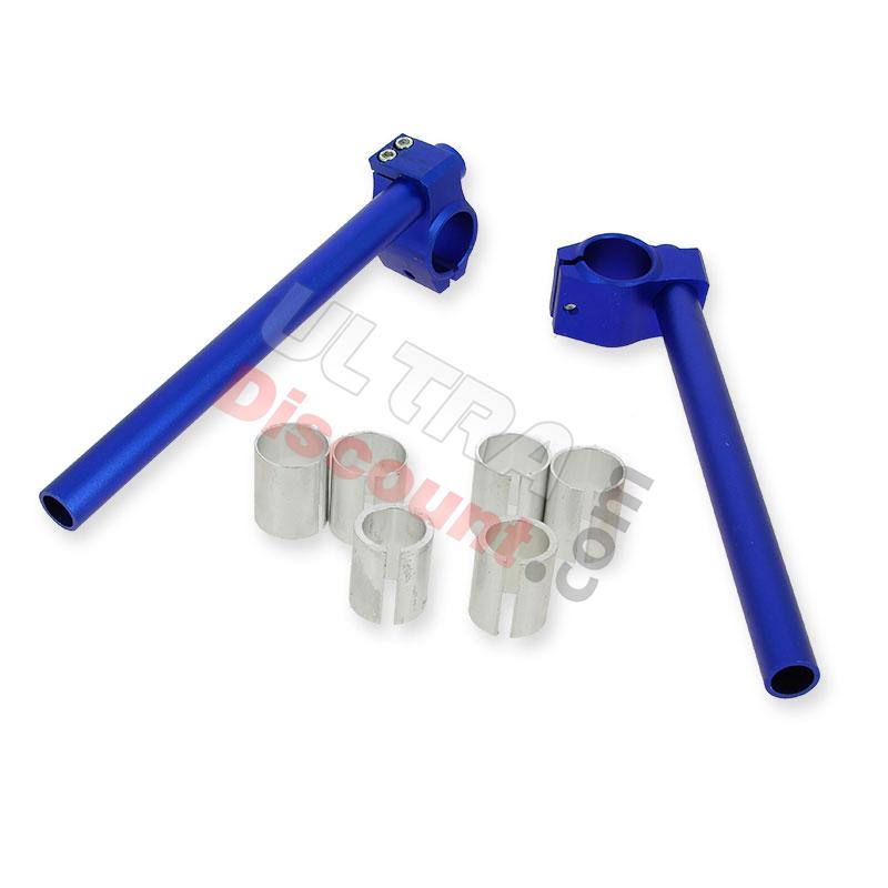 Bracci manubrio Tuning per mini moto (tipo 3, blu), Ricambi Polini 911 GP3 Bracci manubrio Tuning per mini moto (tipo 3, blu), Ricambi Polini 911 GP3