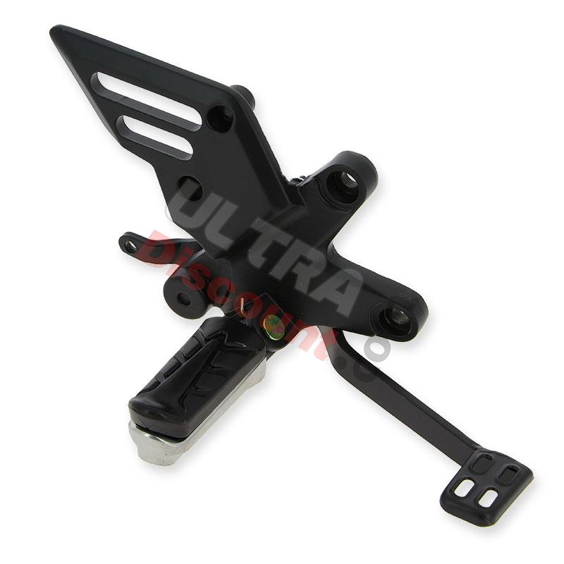 Poggiapiedi anteriore destro e pedale del freno per Quad Spy Racing 250 F3, Ricambi Quad SPY250F3