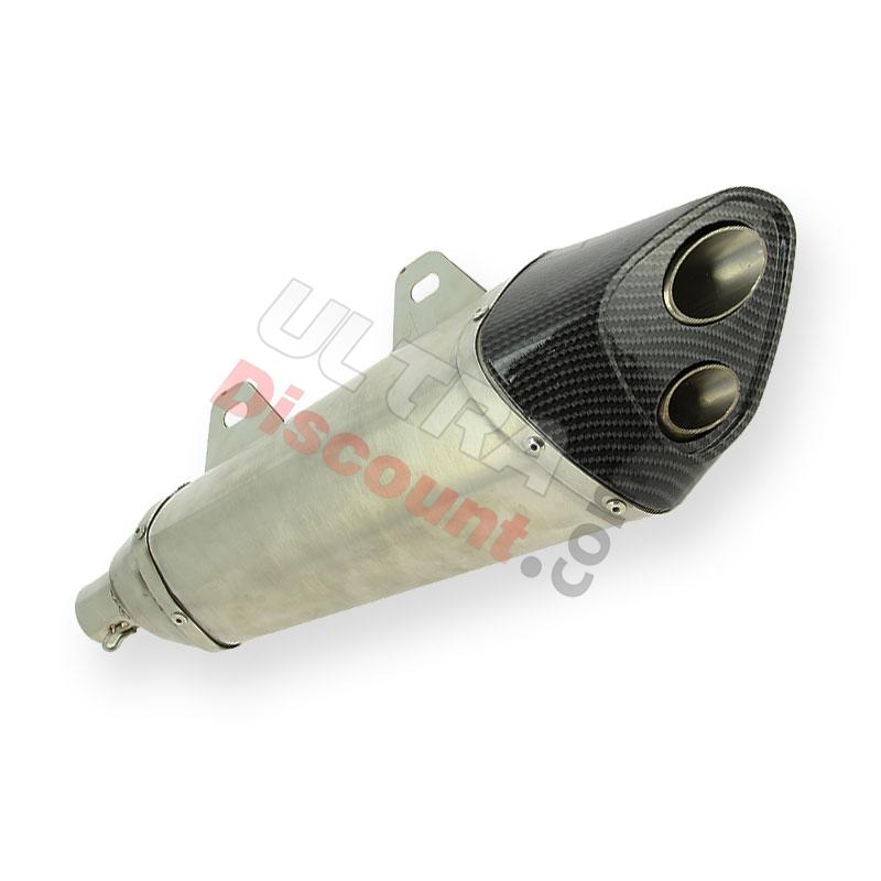 Silenziatore di scarico sinistra per Spy Racing 250cc F3, Ricambi Quad SPY250F3 Silenziatore di scarico sinistra per Spy Racing 250cc F3, Ricambi Quad SPY250F3