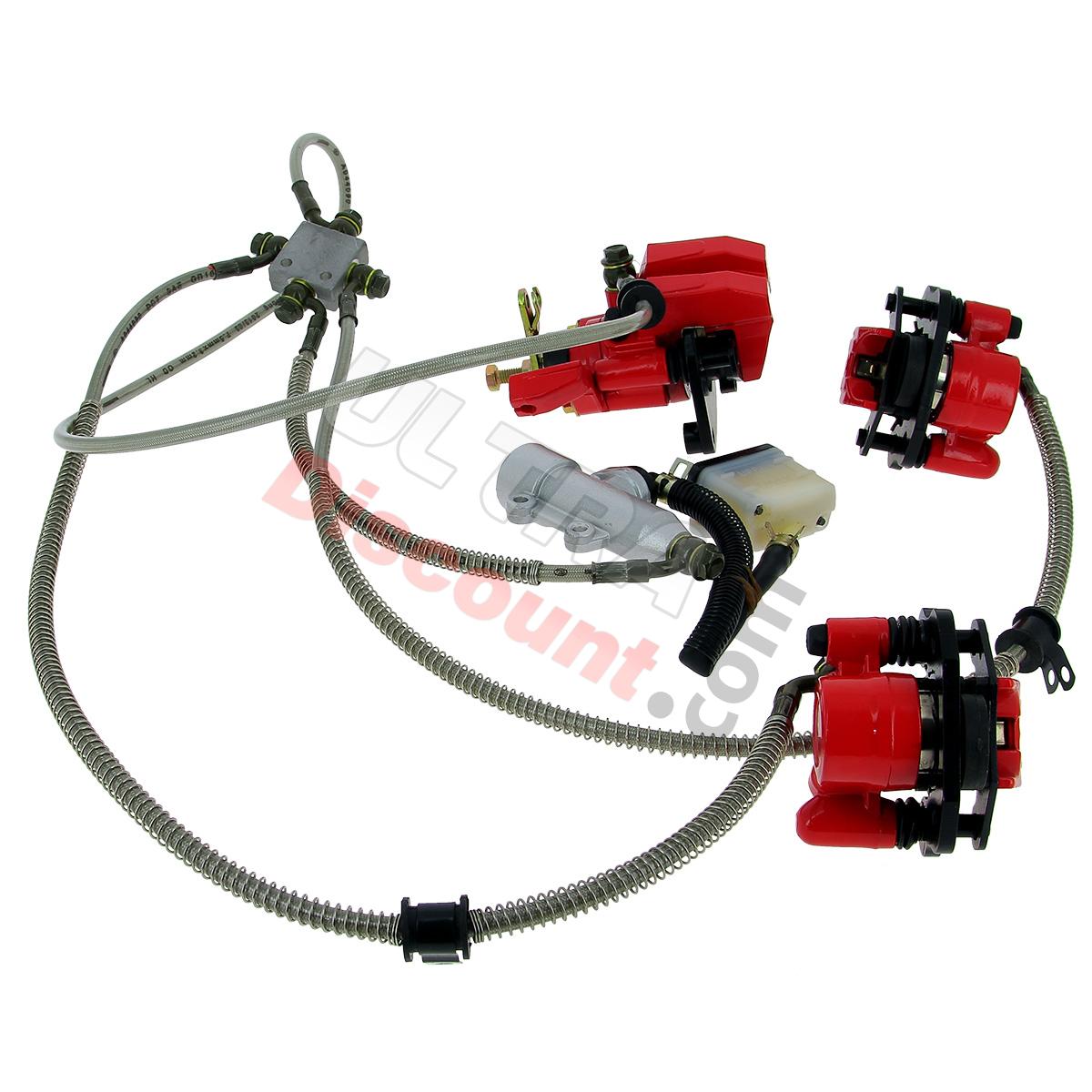Kit completo freni idraulici per Quad Shineray 200ST-9, Ricambi Shineray 200 ST9 Kit completo freni idraulici per Quad Shineray 200ST-9, Ricambi Shineray 200 ST9