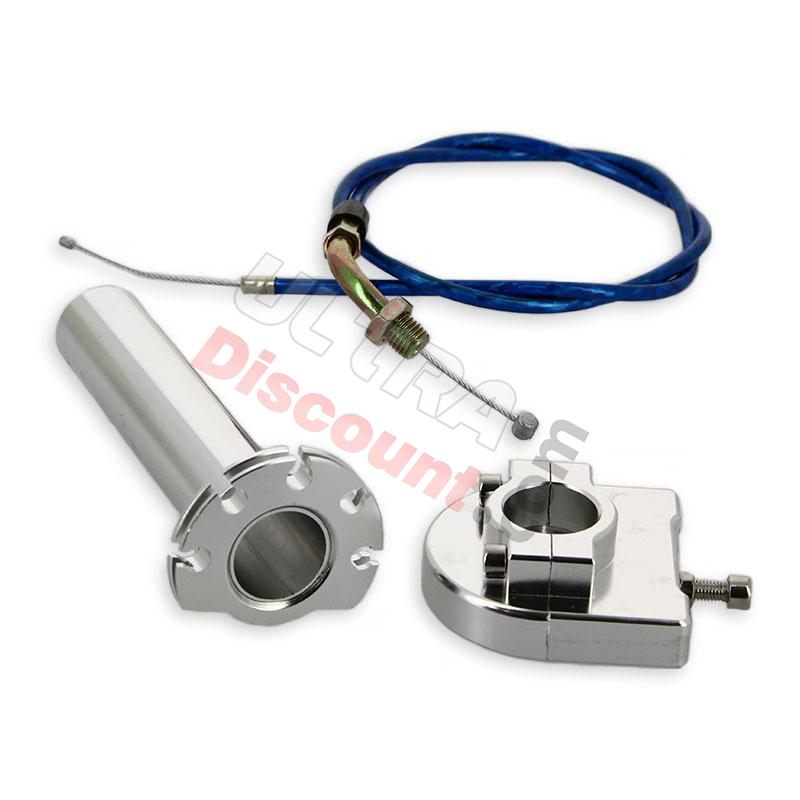 Manopola acceleratore rapida di qualità (Alu) + cavo (blu), Ricambi Racing mini ZPF