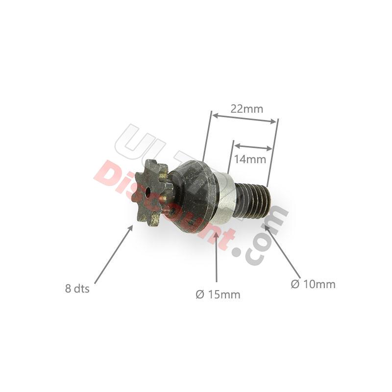 Pignone rinforzato 8 denti a passo metrico (passo piccolo), Ricambi Racing mini ZPF