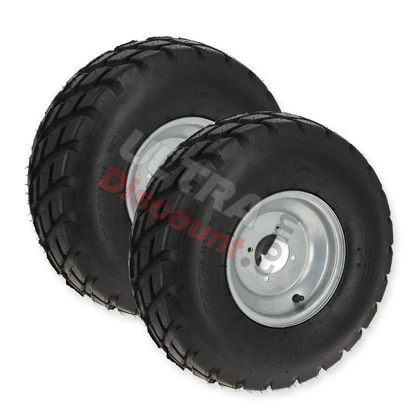 Coppia di ruote anteriori per quad shineray 200cc STIIE-B , Ricambi Shineray 200STIIE e STIIEB