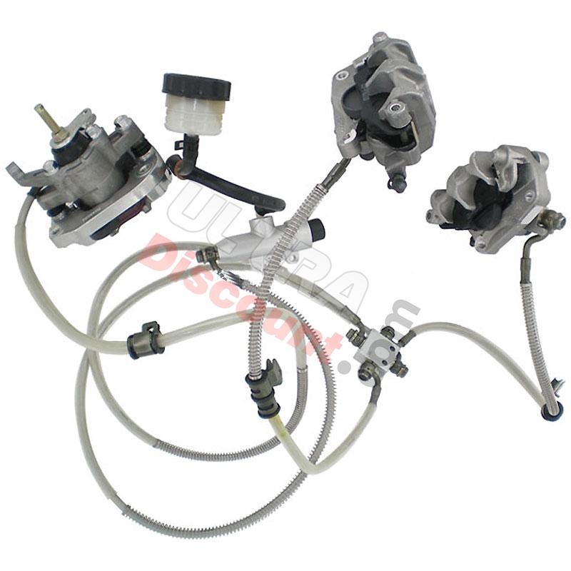 Kit completo freni idraulici per Quad Shineray 300STE , Ricambi Quad Shineray 300 Kit completo freni idraulici per Quad Shineray 300STE , Ricambi Quad Shineray 300