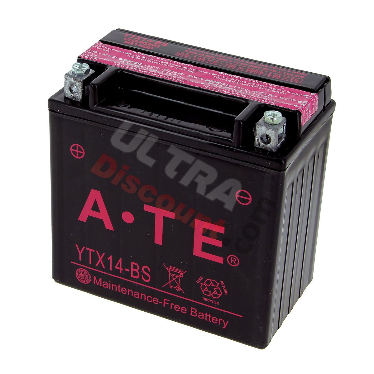Batteria YTX14-BS per Quad Shineray 350cc (XY350ST-2E), Ricambi Quad Shineray 350cc