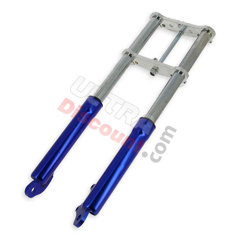 Forcella per mini moto Supermotard blu, Ricambi pocket supermoto Forcella per mini moto Supermotard blu, Ricambi pocket supermoto