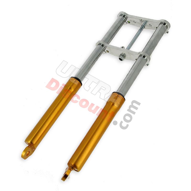 Forcella per mini moto Supermotard oro, Ricambi pocket supermoto