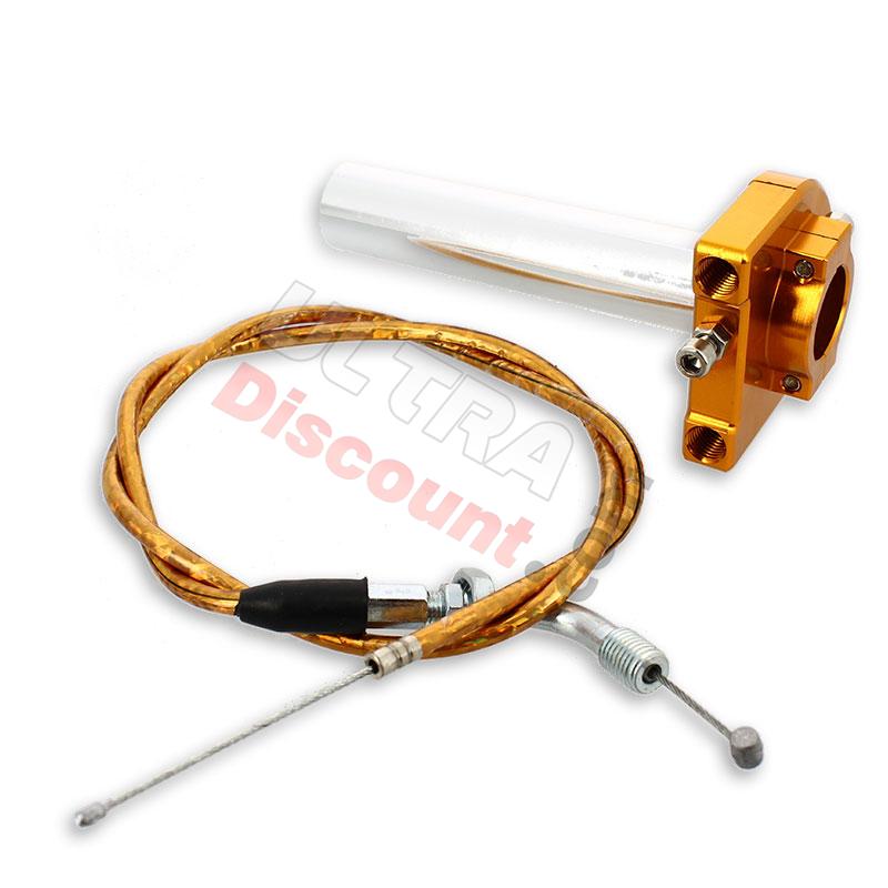 Manopola acceleratore rapida di qualità + cavo (oro), Ricambi Pocket replica R1