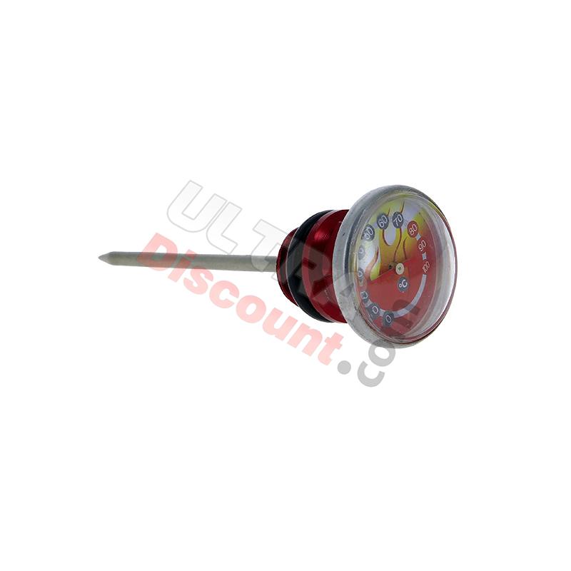 Astina di livello olio ROSSA con indicatore di temperatura 125cc per Trex Skyteam, Ricambi Trex Skyteam