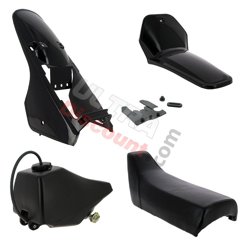 Carena completo per Yamaha PW80 (Nero), ricambi YAMAHA PW80