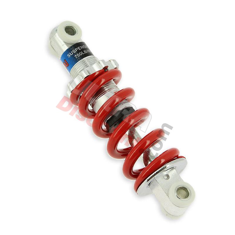 Ammortizzatore posteriore per mini quad (tipo 3, 150mm) Rosso, Ricambi mini quad Ammortizzatore posteriore per mini quad (tipo 3, 150mm) Rosso, Ricambi mini quad