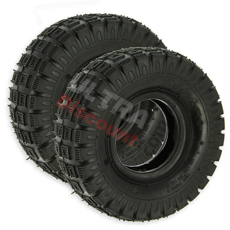 Kit di 2 pneumatici 3.00-4 con tacchetti per mini quad, Ricambi mini quad