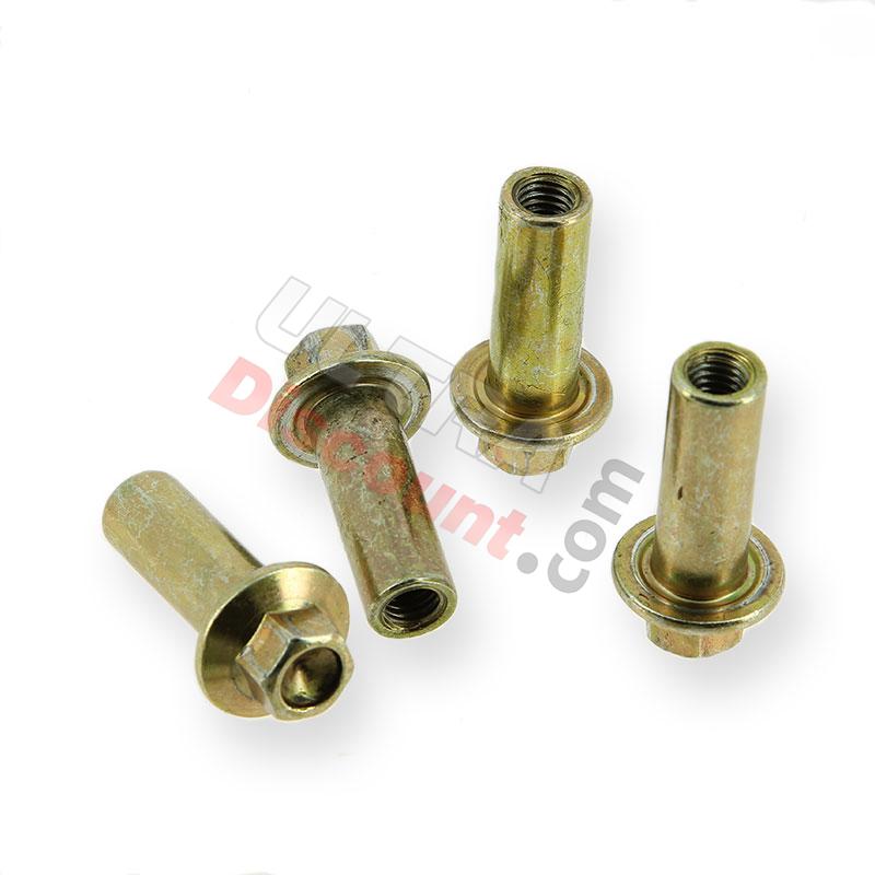 Lotto di 4 dadi per testata per Quad Shineray 250ST-9E-STIXE, Ricambi quad 250cc STIXE ST9E