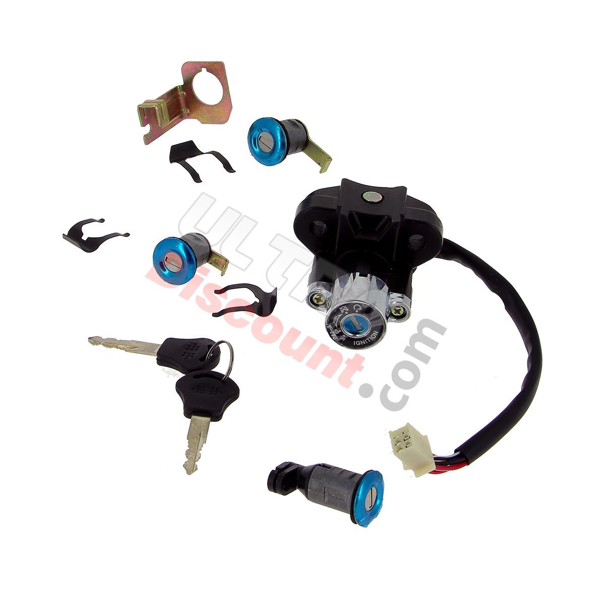 Blocchetto accensione completo per scooter cinese 125cc (tipo 3), Parti di scooter cinesi