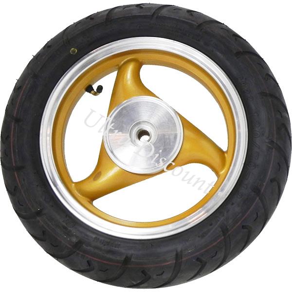 Ruota posteriore completa per Scooter cinese (Oro - tipo 2), Parti di scooter cinesi