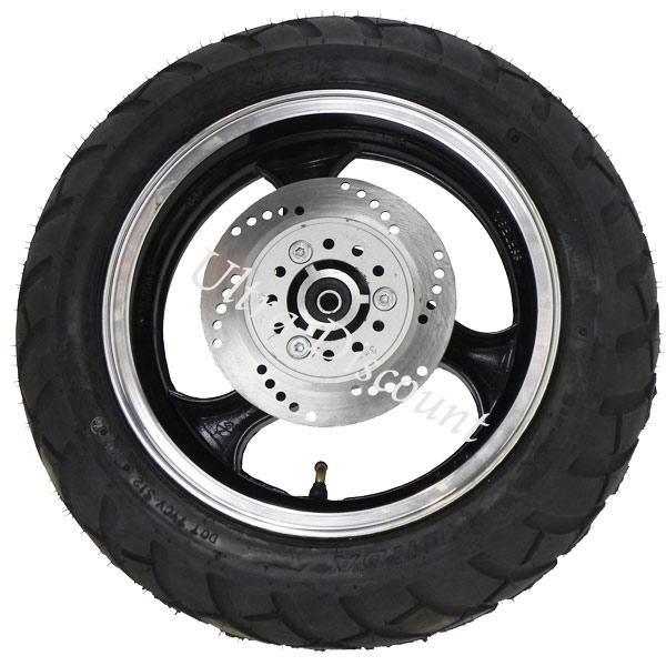 Ruota anteriore completa per Scooter cinese (Nero - tipo 1), Parti di scooter cinesi