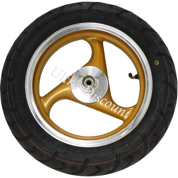 Ruota anteriore completa per Scooter cinese (Oro - tipo 3), Parti di scooter cinesi