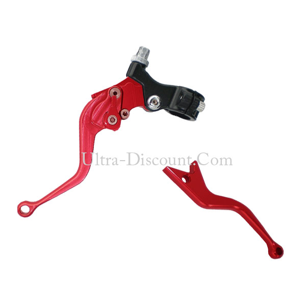 Leva frizione- leva freno UD Racing rossa regolabile, Ricambi Pit Bike Leva frizione- leva freno UD Racing rossa regolabile, Ricambi Pit Bike