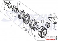Disco acciaio per frizzione per Skyteam 125cc Bilder 1 Disco acciaio per frizzione per Skyteam 125cc Bilder 1